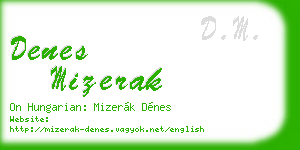 denes mizerak business card
